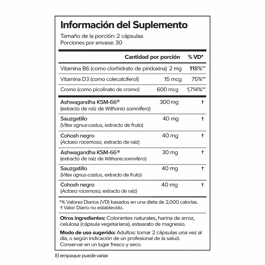 Menopausia - Vitaminas en Cápsula